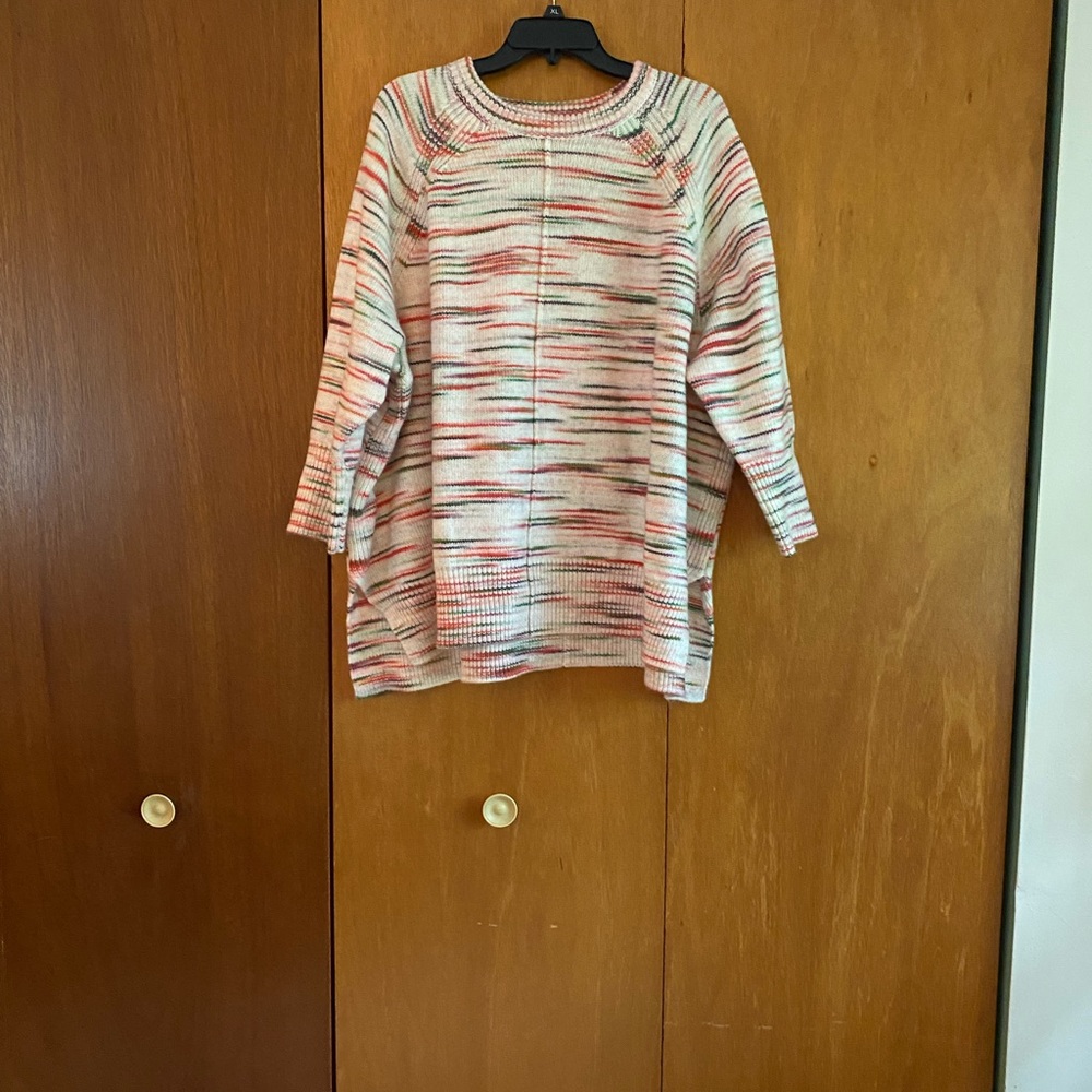 Multi color poncho sweater -Lou and Grey